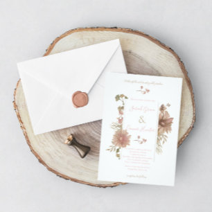 Blush Floral Christian Faire-part de mariage