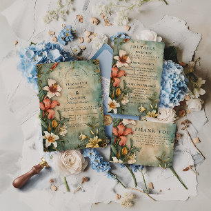 Invitation Mariage de Jardin Tropical Vintage