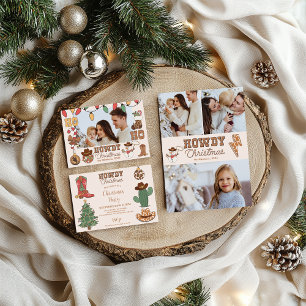 Invitation Noël occidental rustique