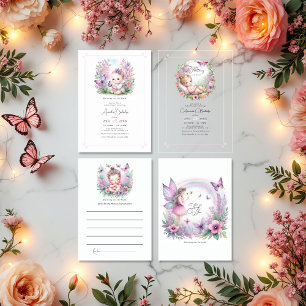 Invitations En Acrylique Fée Papillon Jardin Fbattage Baby shower d'amour