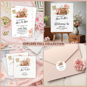 Carte D'accompagnement Miss to mrs travel Fête des mariées Partager une r