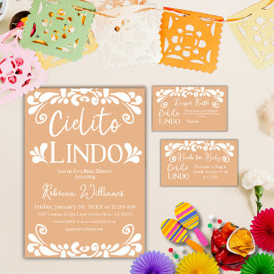 Invitation Cielito Lindo Mexicaine Fiesta Baby shower neutre