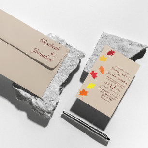 Invitation Mariage des feuilles automnales