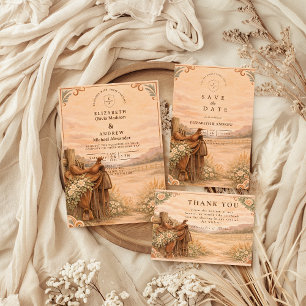 Invitation Mariage Ranch Western Rustique