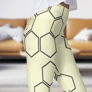 Leggings Motif couleur miel rose doux
