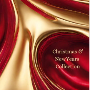 Invitation Fête de Noël-Élégant Ruby Rouge et or-