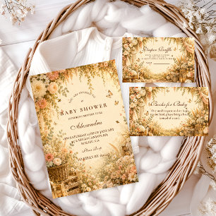 Carte D'accompagnement Tirage au sort de couches élégant floral boho