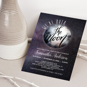 Invitation Au-dessus du Baby shower de la Lune