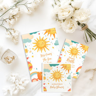 Carte D'accompagnement Sunshine Boho Sun Diapper Raffle Neutre Sexe
