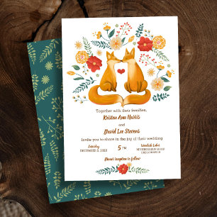 Invitation Boîtier de Mariage de feuillage floral de rennes r