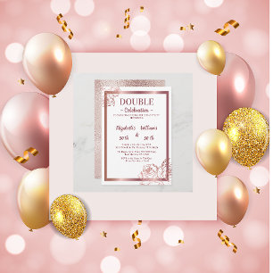 Assiettes En Carton Anniversaire jumeau double adulte en bronze