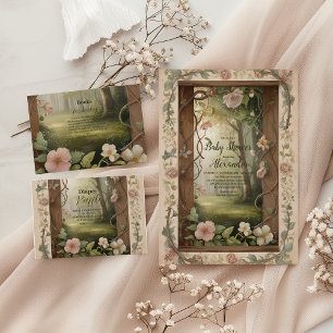 Carte D'accompagnement Boho Woodland Forest Livres pour Baby