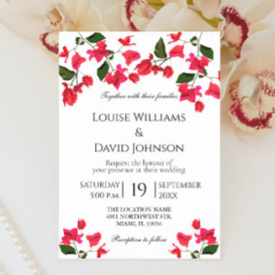 Bougainvillea Fleur Faire-part de mariage