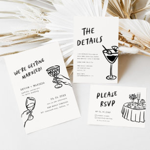 Invitation Funky + Fun Se Marier Mariage Illustré