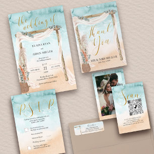 Boho Beach the future Mr and Mrs Return Address Etiket