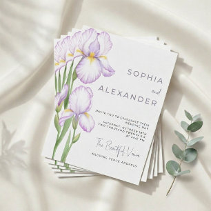 Faire-part de mariage "Iris délicats"