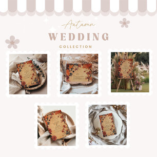 Invitation Mariage Floral Automnal Rustique