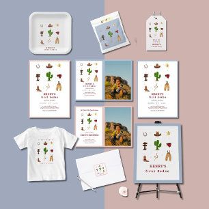 T-shirt Pour Bébé Premier Anniversaire de enfant Rodeo Cowboy