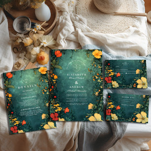 Invitation Antique Floral Art Nouveau Mariage