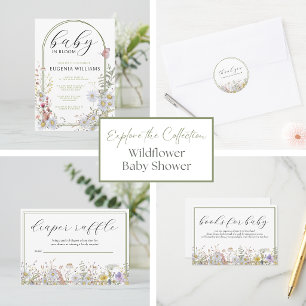 Invitation Enfant Fleur sauvage de printemps dans le Baby sho