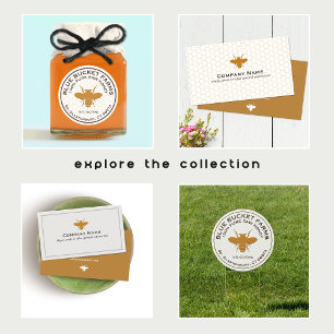 Honey Jar Étiquette Bee Honeycomb