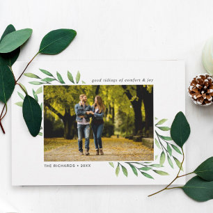 Carte Postale Photo de Feuilles d'aquarelle très joyeuse