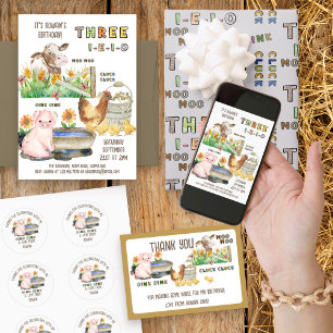 Sachets En Papier Merci pour le thème de la ferme de la vache à veni
