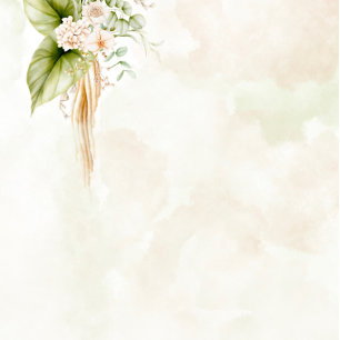 Invitation Élégant Olive Green Mariage de fleurs tropicales