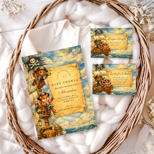 Invitation Histoire de livre de contes d'aventure pirate Baby