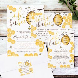 Carte D'accompagnement Livres de ruche de nid d'abeille mignonne pour le 