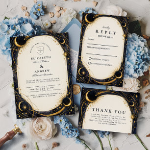 Save The Date Mariage Jardin de Nuit Céleste