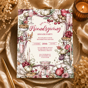 Gobelets En Papier Dîner de Friendsgiving entre amis romantiques et c