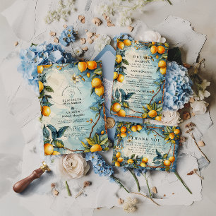 Cartons Réponse Mariage Jardin de Fleurs de Citron