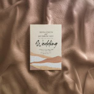 Warm woestijn   Uitnodiging voor bruiloft van Boho