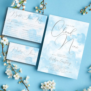 Serviette En Papier Moderne Nuage Neuf Dreamy Pastel Blue Fête des mar
