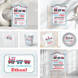 Chugga Chugga Choo Choo Train Verjaardags Borden Papieren Bordje