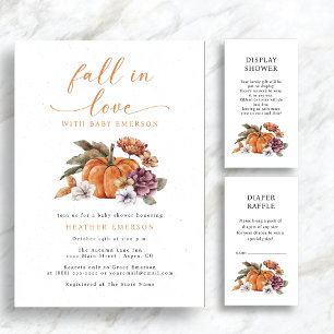 Invitation Baby shower d'automne Orange