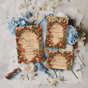 Cartons Réponse Mariage Botanique de Verger Frais