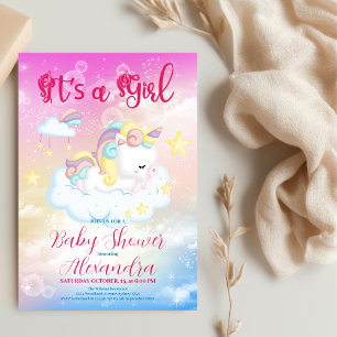 Carte D'accompagnement Cute Unicorn Rainbow Books for Baby
