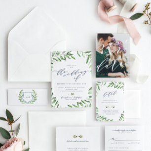 Olive Branch Boho Garden Invitation de mariage