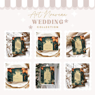 Invitation Mariage floral de style Art nouveau