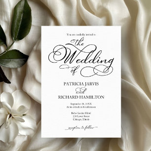 Invitation Rien de fantaisie Juste Amour Mariage Décontracté