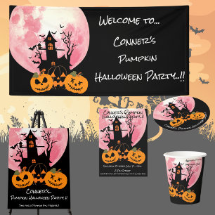Invitation Fête d'Halloween Citrouille pour enfants
