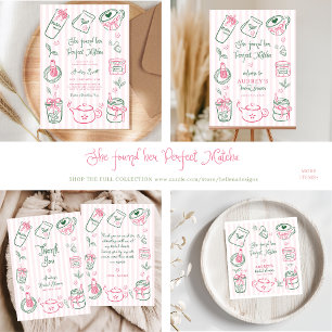 Zij vond haar perfecte Matcha Roze Bruidsdiner Poster