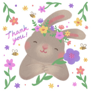 Invitation Illustration du lapin mignon