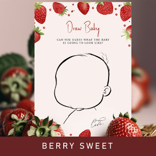 Invitation Berry Sweet Watercolor Baby shower fraise