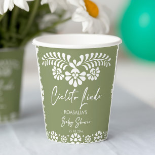 Ballotins Cielito lindo baby shower vert sauge faveurs