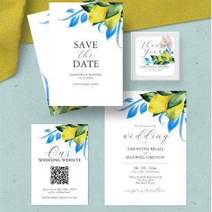 Papier Budget Enregistrer la date Invitations Citron bota