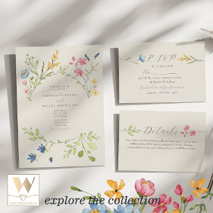 Faire-part de mariage Bohème Fleur des champs Tout