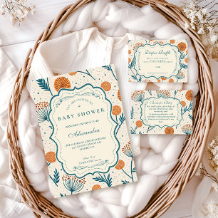 Carte D'accompagnement Tirage de la couche botanique orange sauge